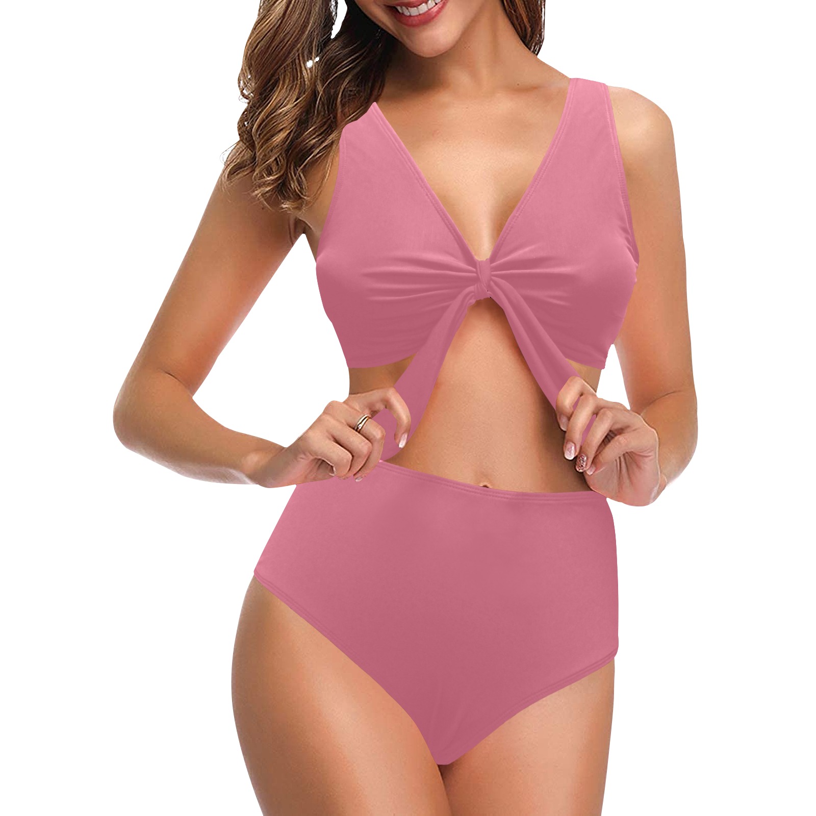 Bubblegum Chest Bowknot Bikini Swimsuit Model S Id D