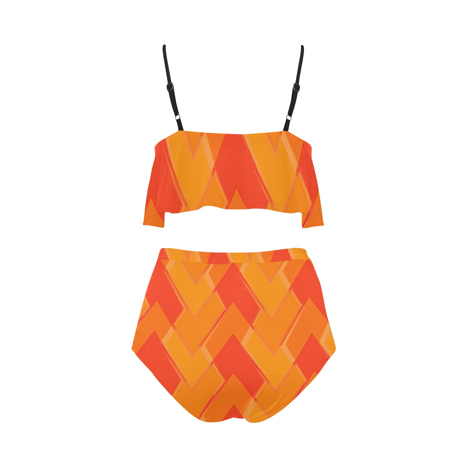 Velma Inspired High Waisted Ruffle Bikini Set Model S ID D