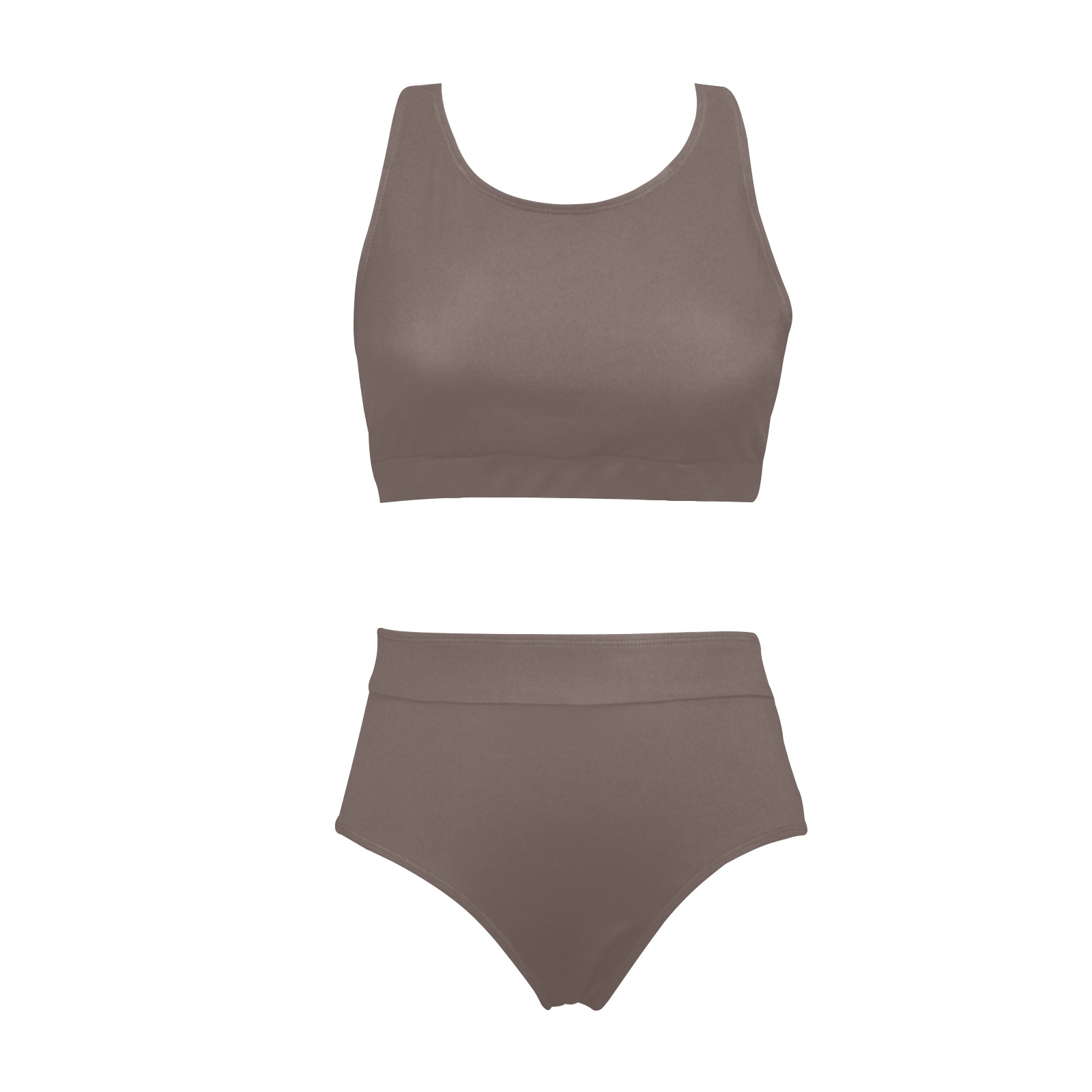 Coffee Quartz Crop Top Bikini Set Model S Id D