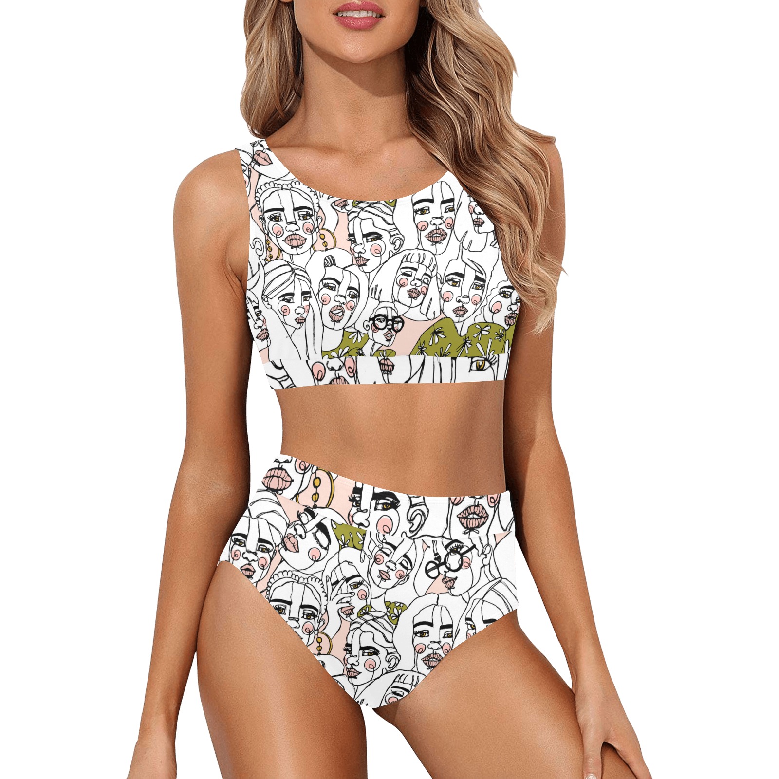 FEMALE STRENGTH II Crop Top Bikini Set Model S ID D