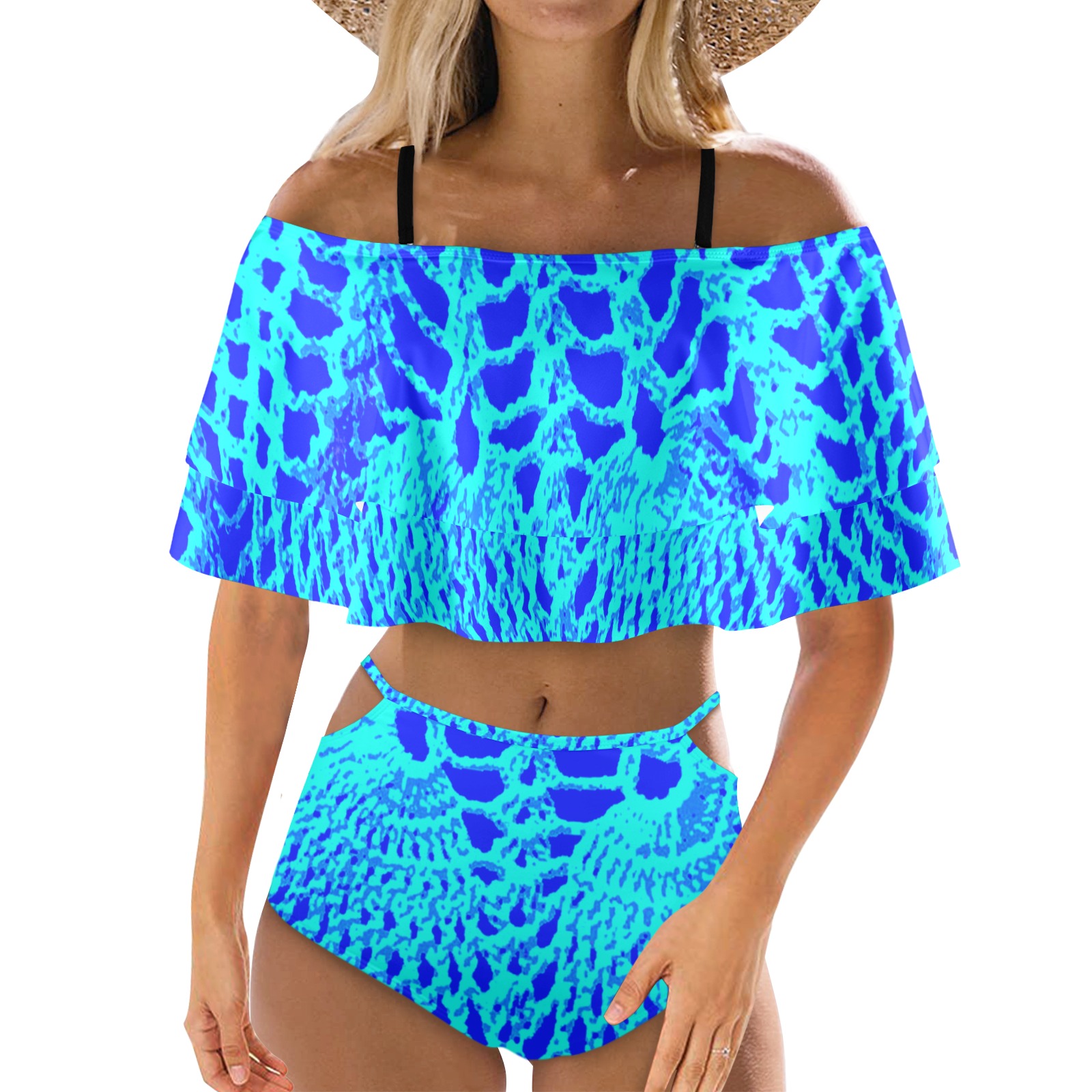 Bikini Set For Her Women S Ruffle Off Shoulder Bikini Swimsuit Model