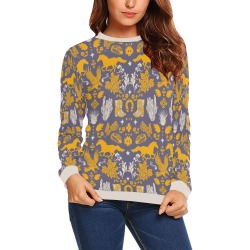 Western ornaments -01 All Over Print Crewneck Sweatshirt for Women (Model H18)