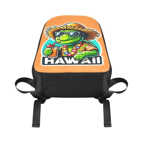 GREEN SEA TURTLE-HAWAII 2 Fabric School Backpack (Model 1682) (Large)