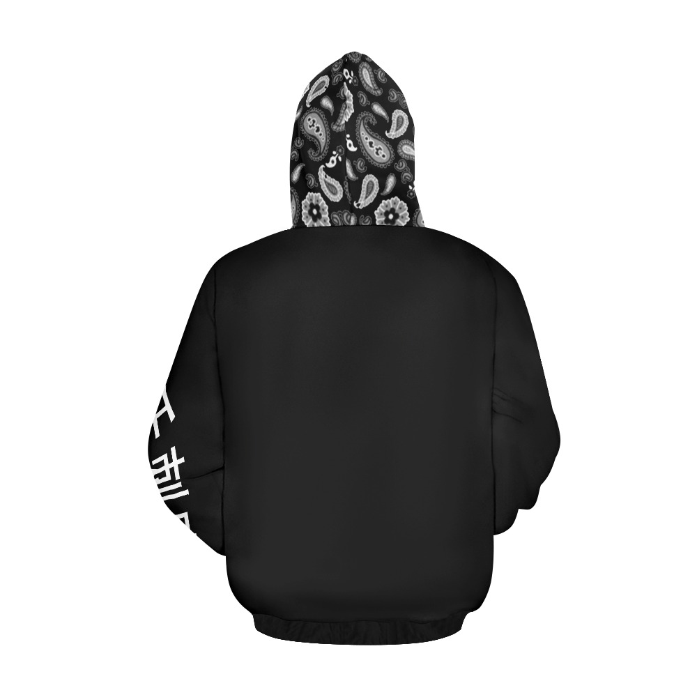 The Wu Assassins Black All Over Print Hoodie for Men (USA Size) (Model H13)