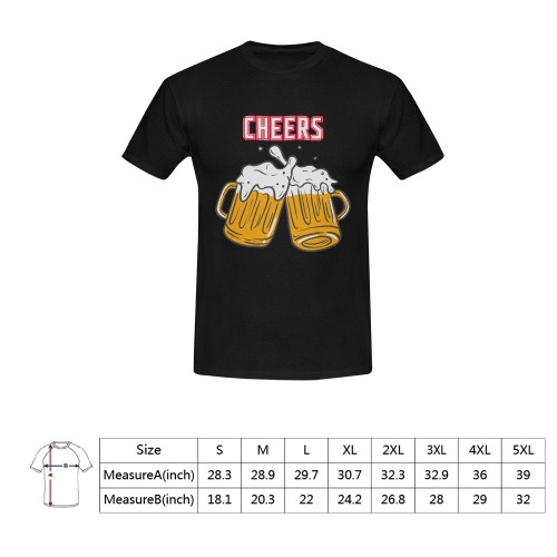 CHEERS Men's T-Shirt in USA Size (Front Printing Only)