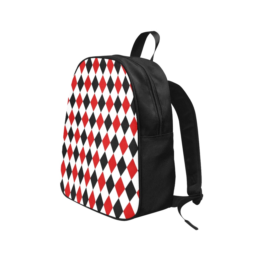 DIAMOND PATTERN Fabric School Backpack (Model 1682) (Medium)