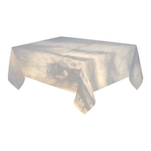 Rippled Cloud Collection Cotton Linen Tablecloth 60" x 90"
