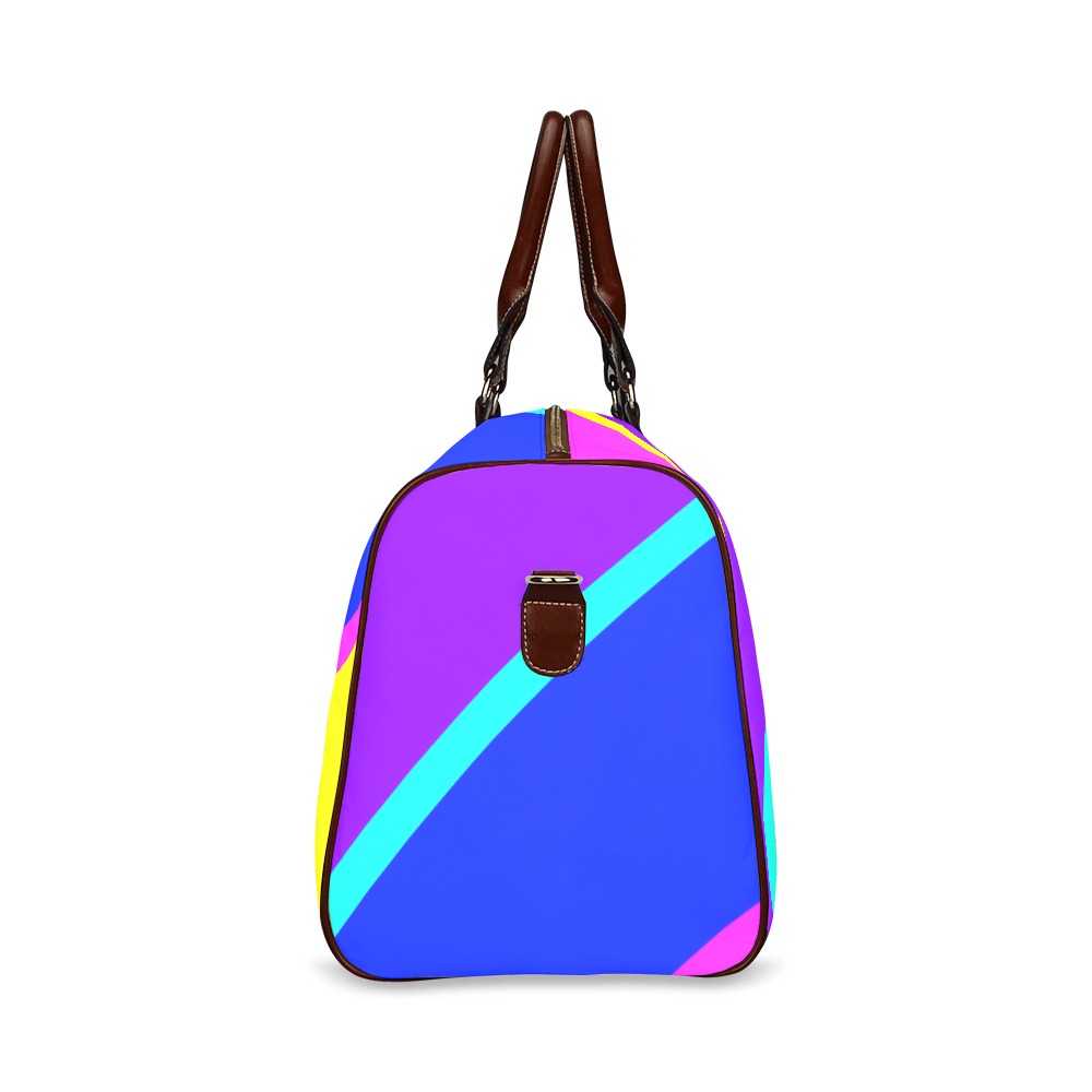 Bright Neon Colors Diagonal Waterproof Travel Bag/Small (Model 1639)