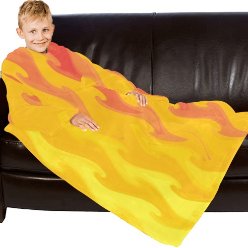 twin_flame Blanket Robe with Sleeves for Kids