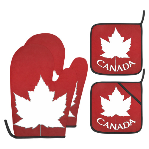 Canada Maple Leaf Souvenir Oven Mitt & Pot Holder