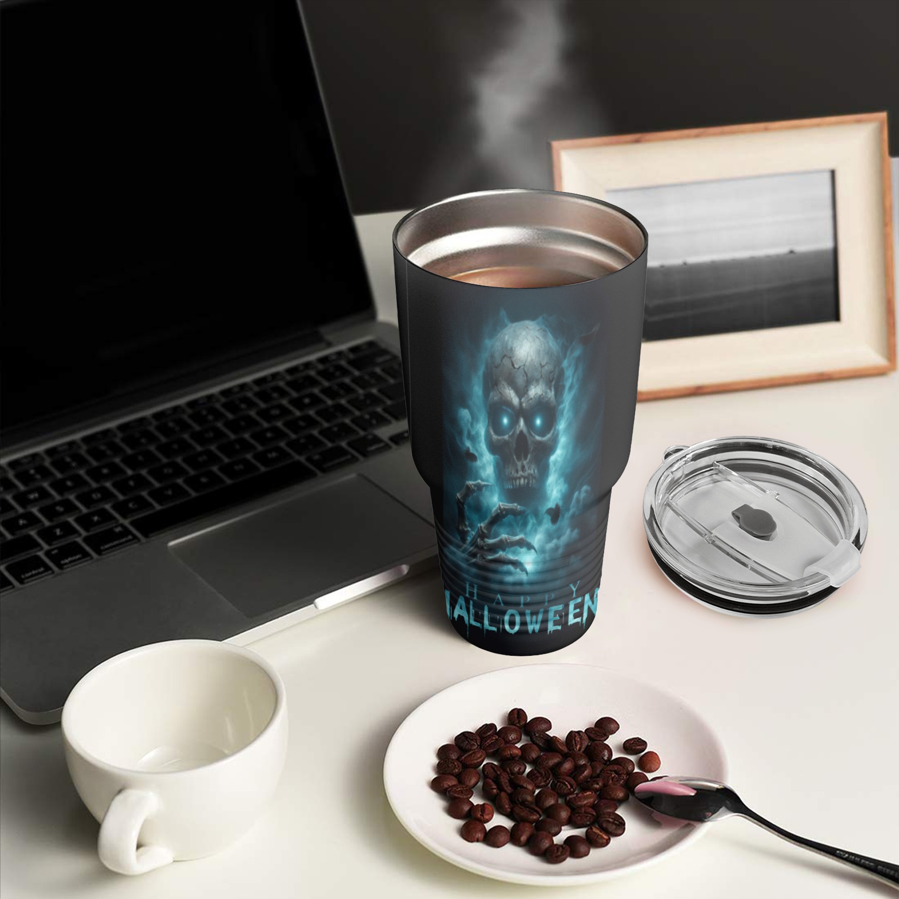 Happy Hello Ween 30oz Insulated Stainless Steel Mobile Tumbler