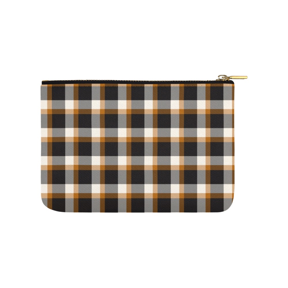 Classic Plaid (Tan) Carry-All Pouch 9.5''x6''