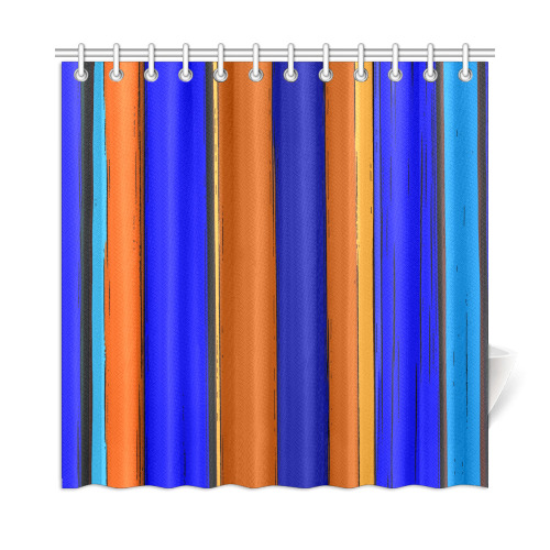 Abstract Blue And Orange 930 Shower Curtain 72"x72"