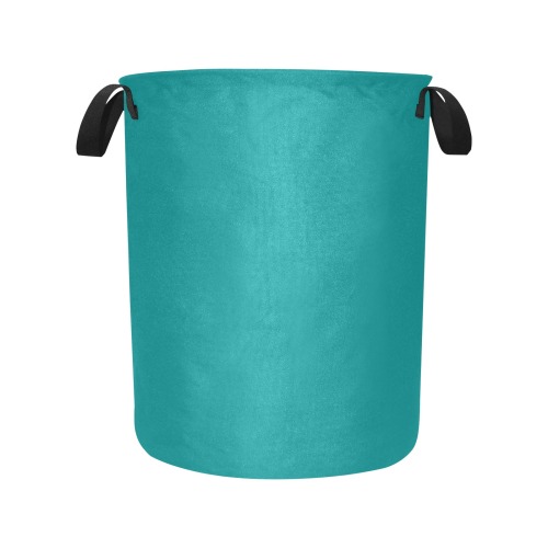 color dark cyan Laundry Bag (Large)
