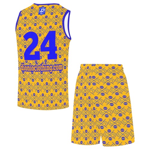 DIONIO Clothing - Orange & Blue #24 Olympic B-Ball Uniform All Over Print Basketball Uniform