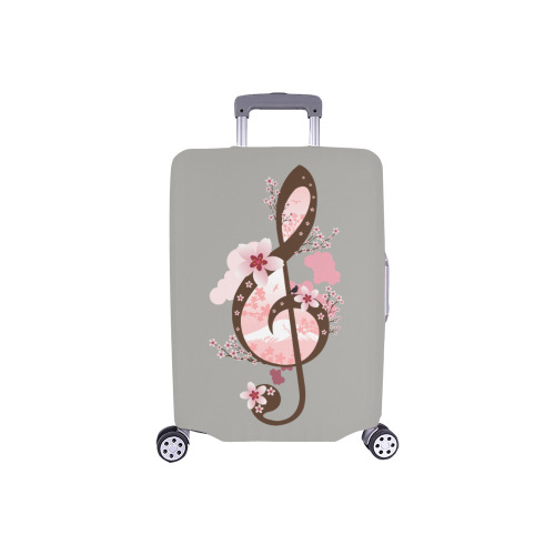 Cherry Blossom Music Luggage Cover/Small 18"-21"