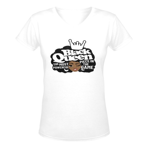 BQM Tees Women's Deep V-neck T-shirt (Model T19)