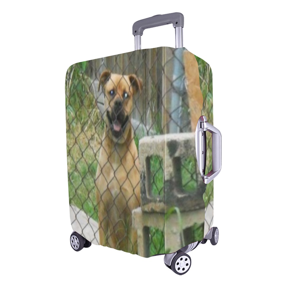 A Smiling Dog Luggage Cover/Large 26"-28"