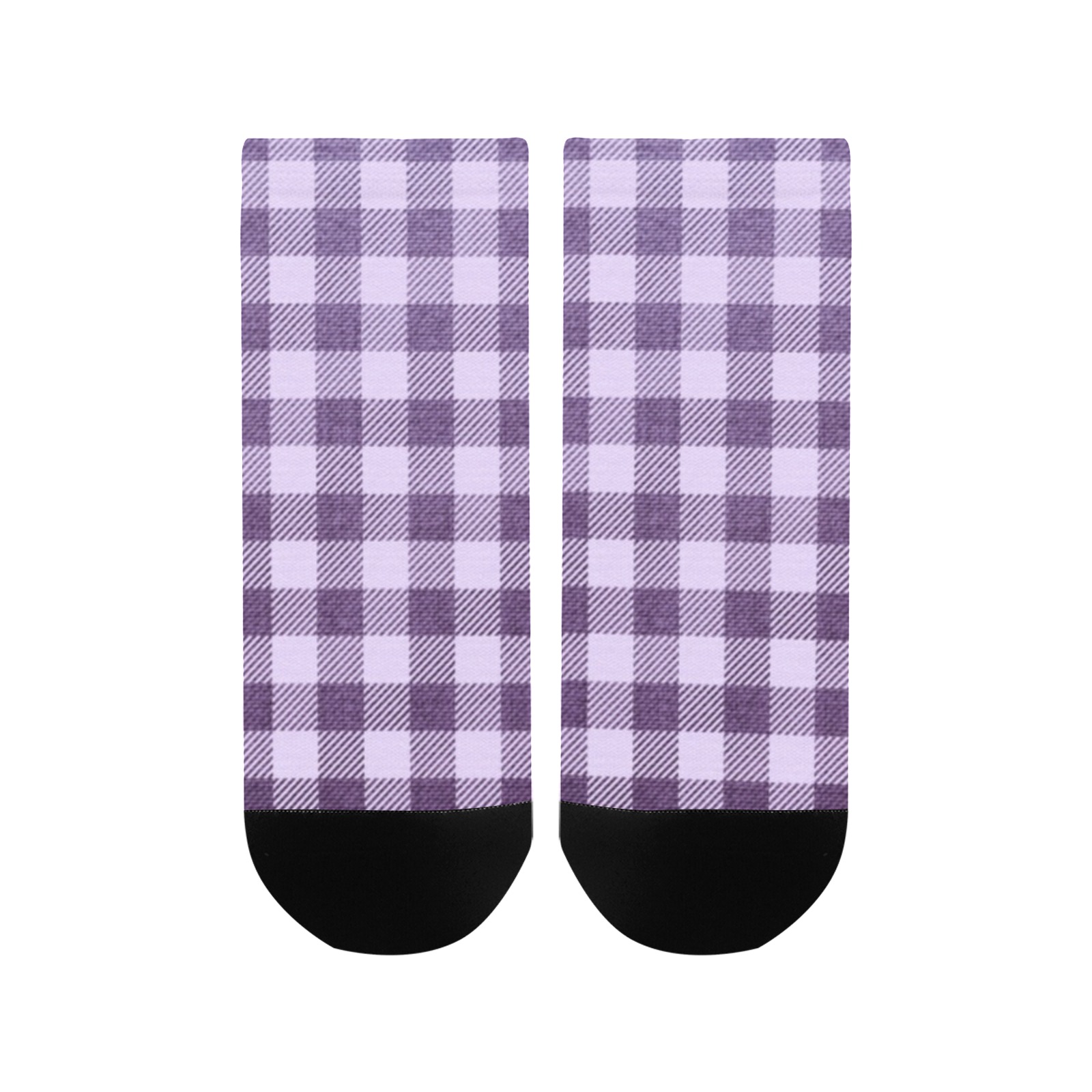 Pastel Purple Plaid Women's Ankle Socks