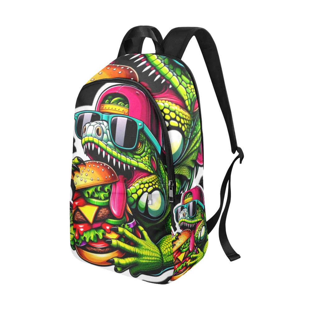 IGUANA EATING CHEESEBURGER 3 Fabric Backpack for Adult (Model 1659)