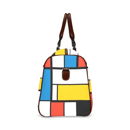 Mondrian De Stijl Modern Waterproof Travel Bag/Large (Model 1639)