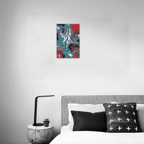 Dark Wave of Colors Frame Canvas Print 4"x6"