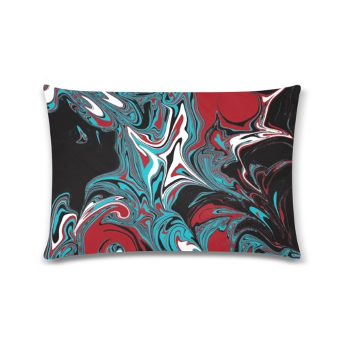 Dark Wave of Colors Custom Zippered Pillow Case 16"x24"(Twin Sides)