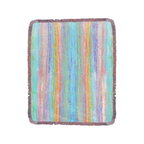 confetti 2 Ultra-Soft Fringe Blanket 50"x60" (Mixed Pink)