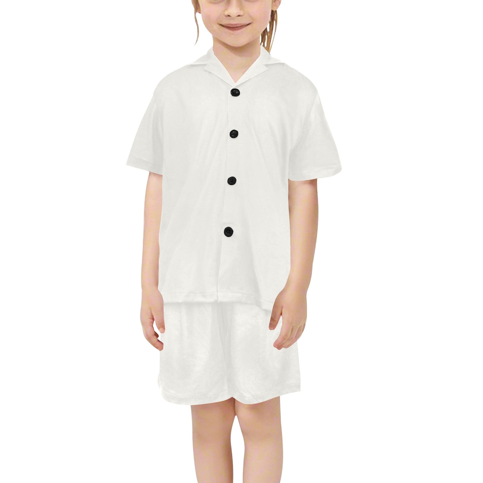 Snow White Little Girls' V-Neck Short Pajama Set