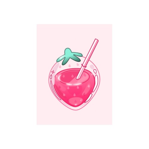 Kawaii Glass Strawberry