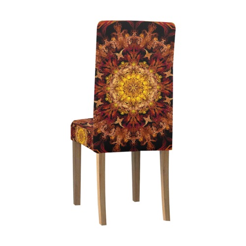mandala light red red Chair Cover (Pack of 6)