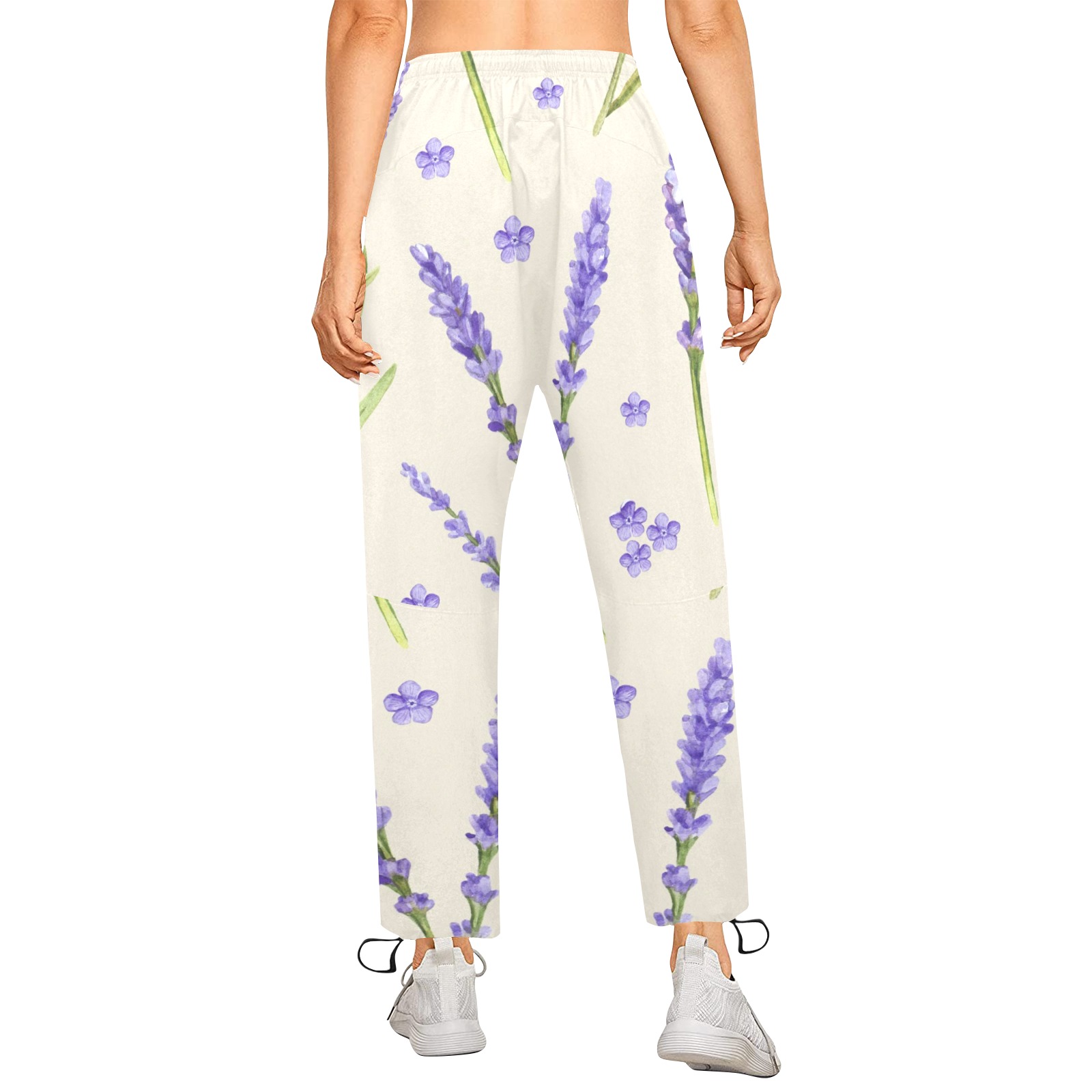 Lavender flower Quick Dry Cargo pants Women's Quick Dry Cargo Sweatpants (Model L65)