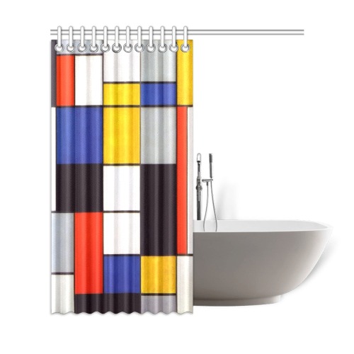 Composition A by Piet Mondrian Shower Curtain 69"x72"