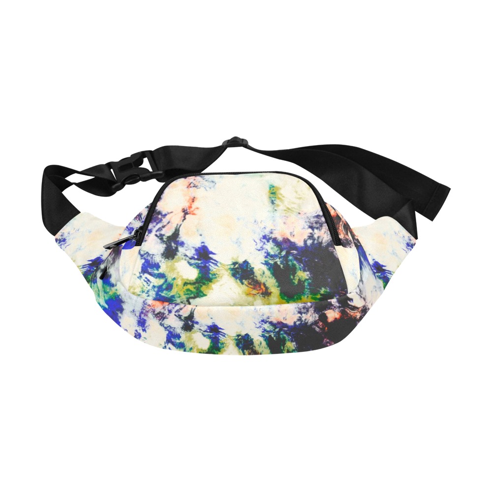 Modern watercolor colorful marbling Fanny Pack/Small (Model 1677)