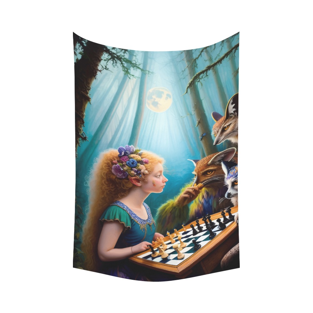 The Call of the Game 6_vectorized Polyester Peach Skin Wall Tapestry 60"x 90"