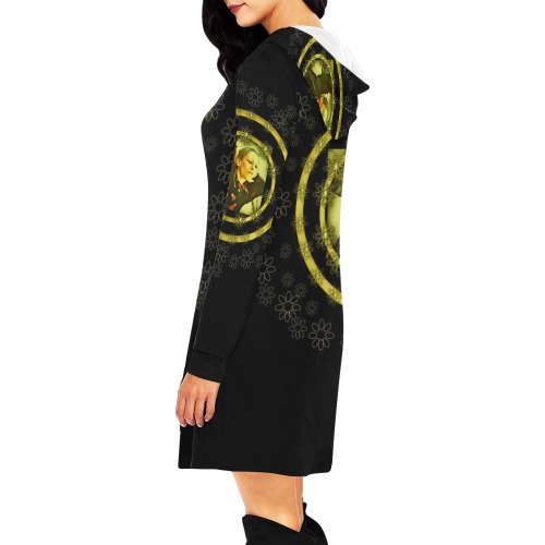 beautiful thoughts of love will reach out into eternity All Over Print Hoodie Mini Dress (Model H27)