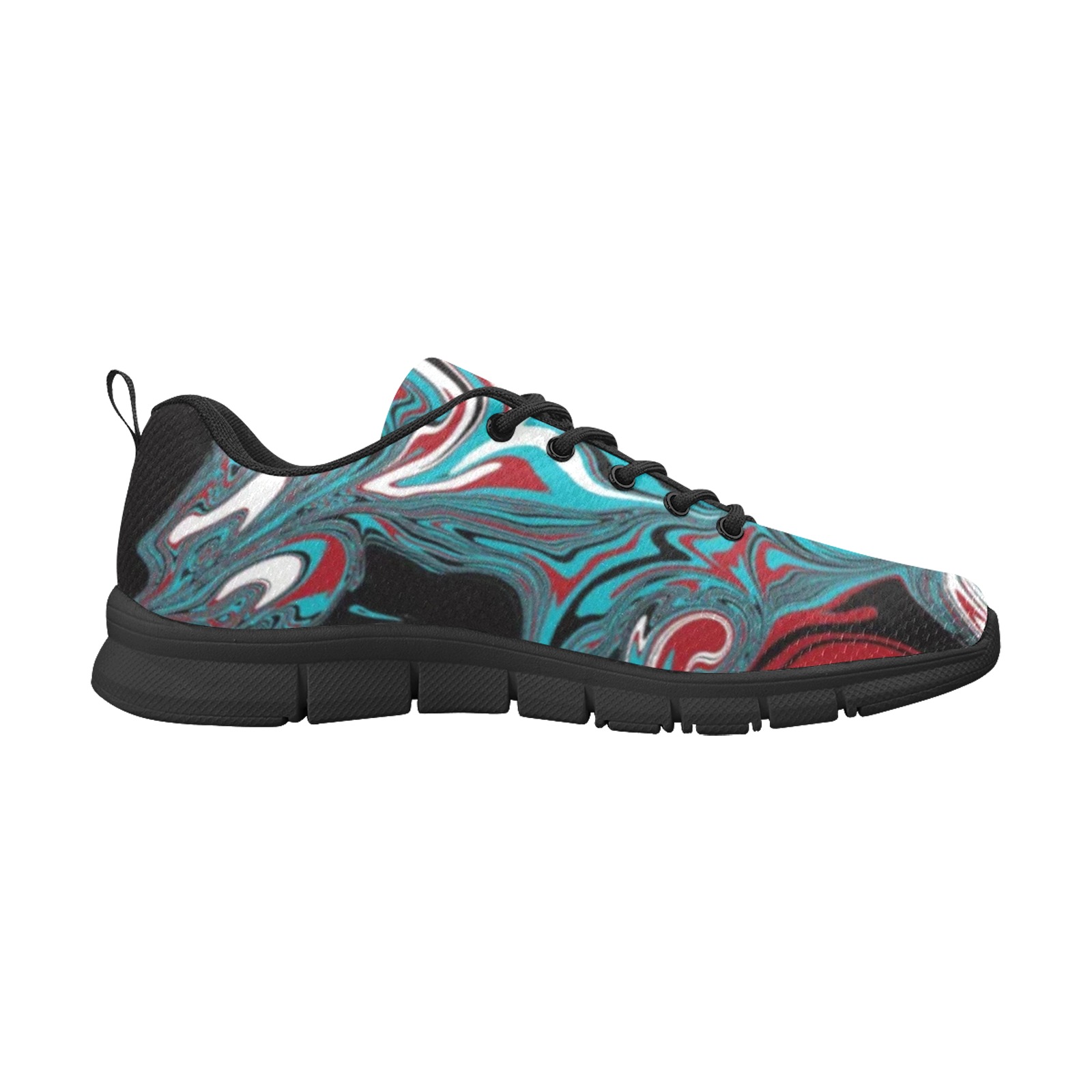 Dark Wave of Colors Men's Breathable Running Shoes (Model 055)