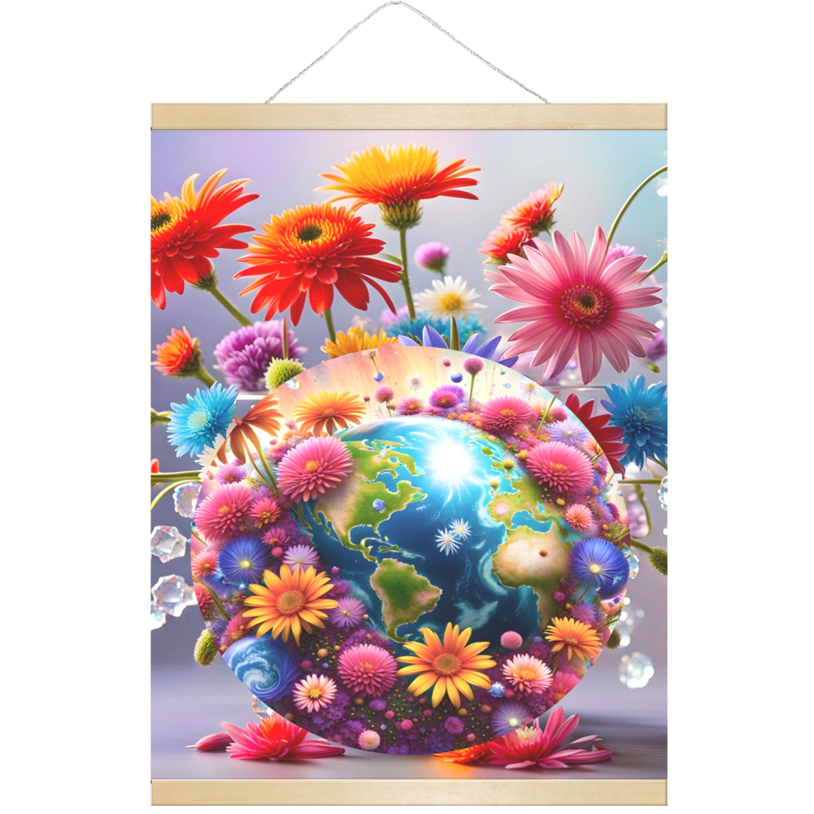 Planet Earth Hanging Poster 18"x24"