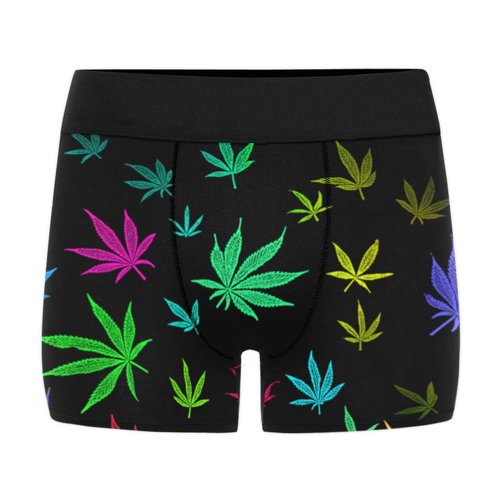 Green Elegant Large Print Floral AUS Men's All Over Print Boxer Briefs (Made In AUS)