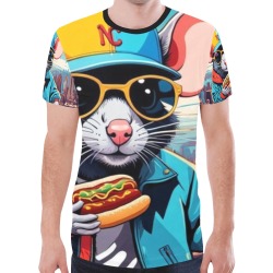 HOT DOG EATING NYC RAT 2 New All Over Print T-shirt for Men (Model T45)