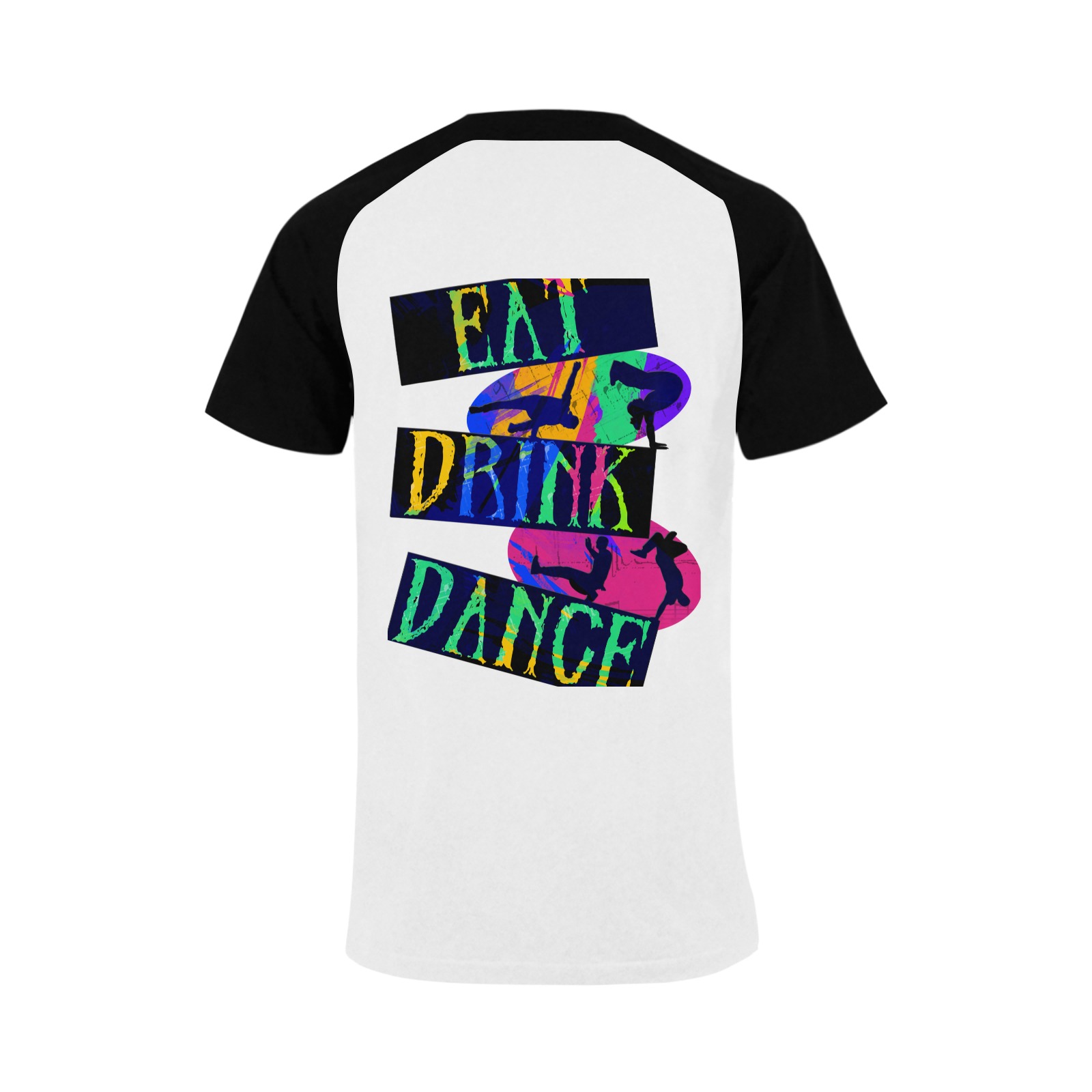 Eat Drink Dance Breakdance Men's Raglan T-shirt (USA Size) (Model T11)