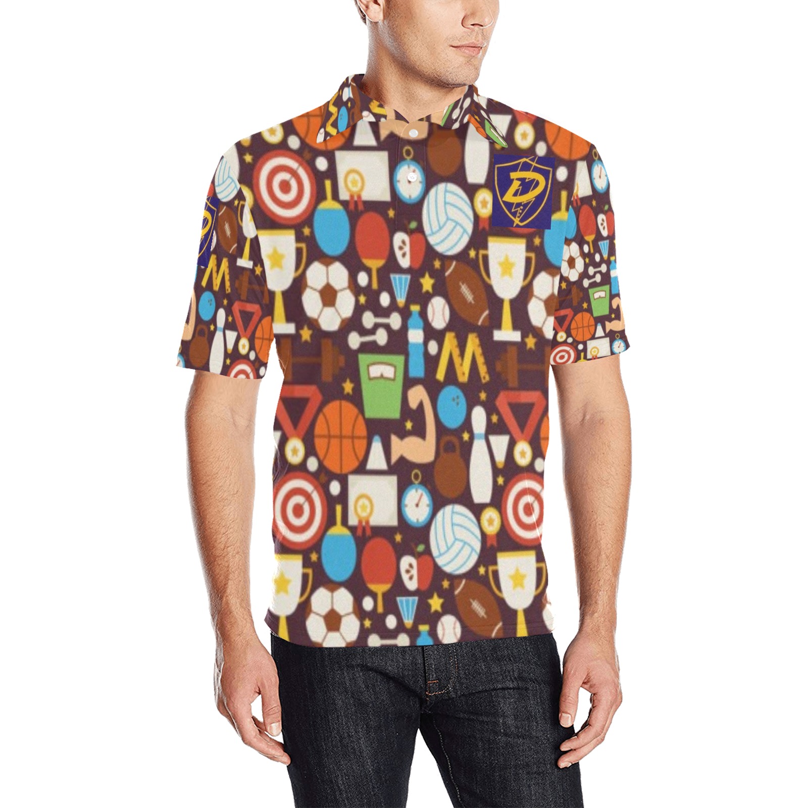 DIONIO Clothing - Men's Polo Shirt (Sports Edition) Men's All Over Print Polo Shirt (Model T55)
