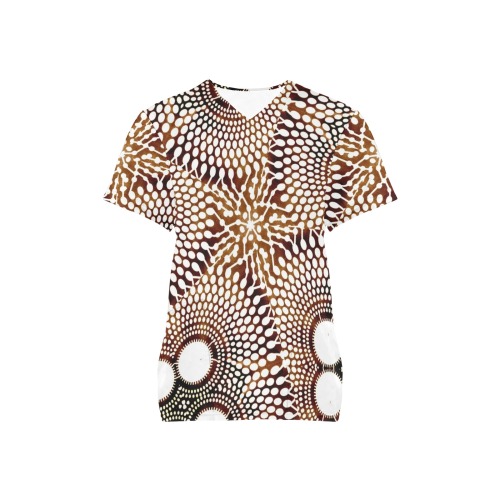 AFRICAN PRINT PATTERN 4 All Over Print Scrub Top