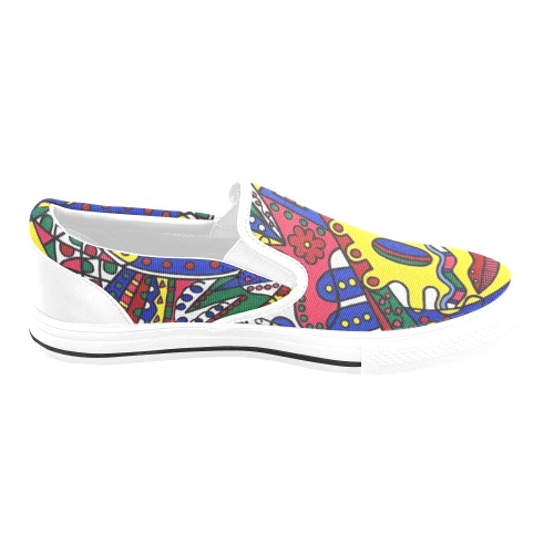 Whimsical Women's Slip-on Canvas Shoes (Model 019)