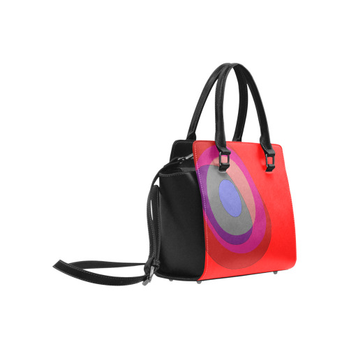 Red Abstract 714 Classic Shoulder Handbag (Model 1653)