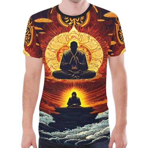 Shaolin Monk Fantasy Art 026 New All Over Print T-shirt for Men (Model T45)