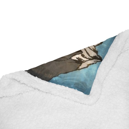 Capricornus steinbock by Nico Bielow Double Layer Short Plush Blanket 50"x60"