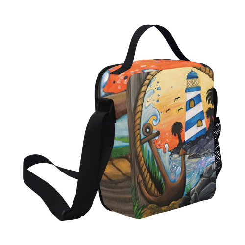 Lighthouse View All Over Print Crossbody Lunch Bag for Kids (Model 1722)