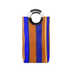 Abstract Blue And Orange 930 Square Laundry Bag