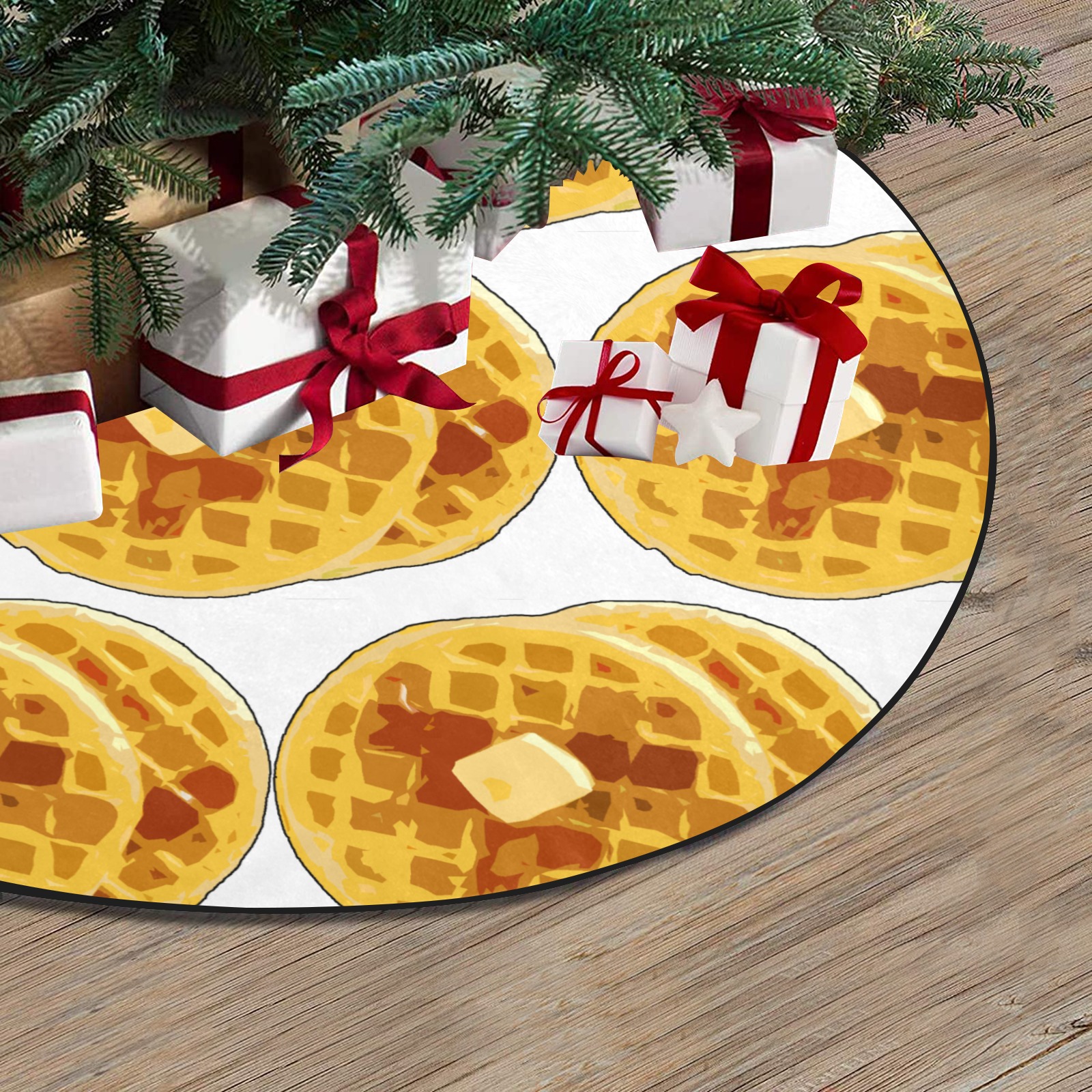 Waffles Thick Christmas Tree Skirt 30" x 30"